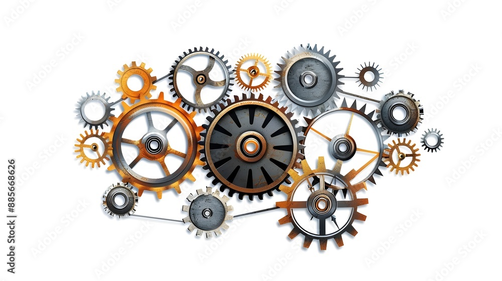 Steampunk Inspired Clockwork Gears and Cogs Artwork for Apparel Design Steampunk Inspired Clockwork Gears and Cogs Artwork for Apparel Design