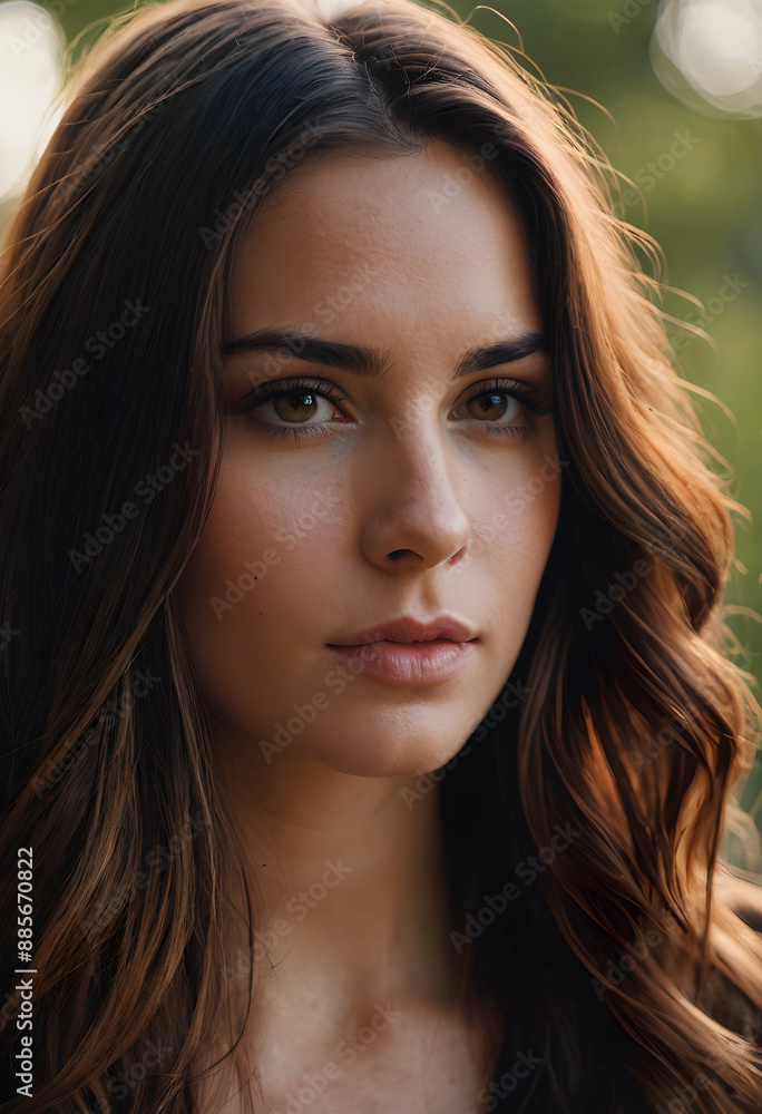 Cinematic Closeup Portrait of a Beautiful Woman with Emotional Eyes Cinematic Closeup Portrait of a Beautiful Woman with Emotional Eyes