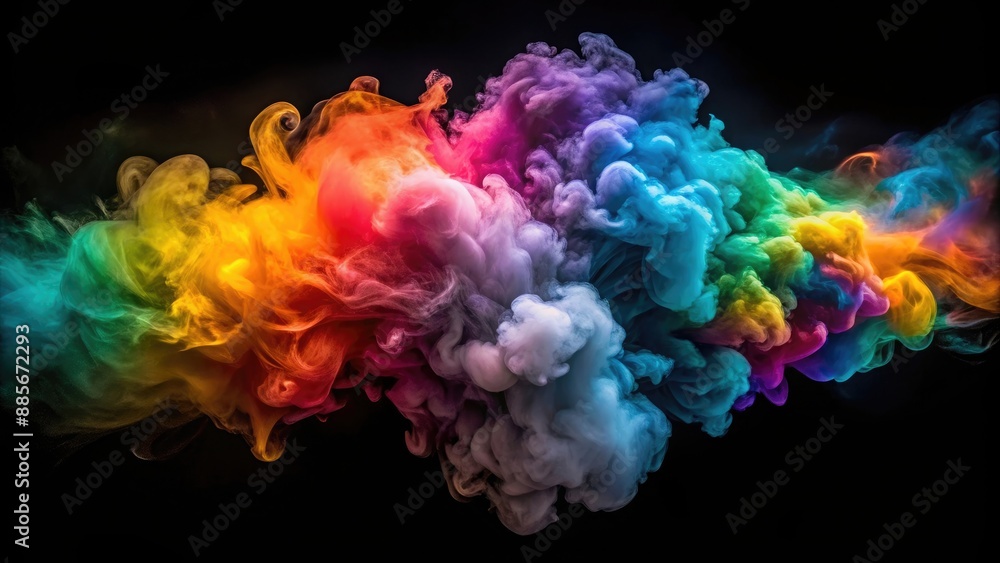 abstract backdrop cloud of multicolor smoke abstract backdrop cloud of multicolor smoke