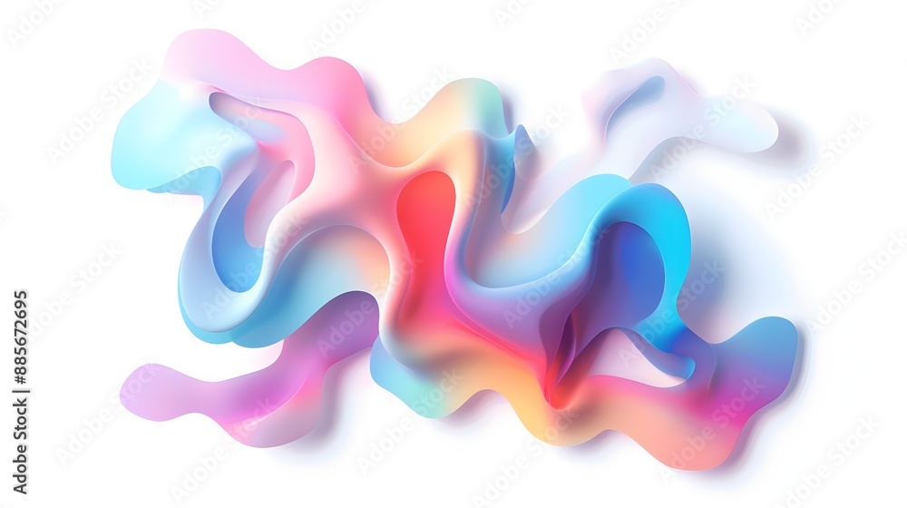 Vibrant Abstract Gradient Shapes in Soft Transitions for Sticker and Shirt Design Vibrant Abstract Gradient Shapes in Soft Transitions for Sticker and Shirt Design