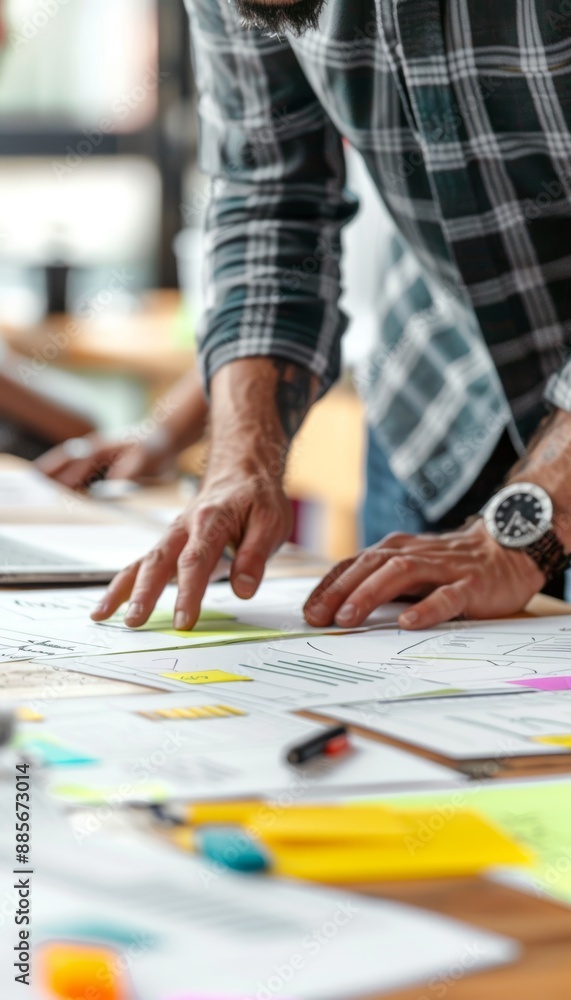 Business Team's Focused Planning for Product Launch Event with Detailed Strategy and Organization Business Team's Focused Planning for Product Launch Event with Detailed Strategy and Organization