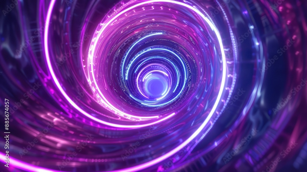 A stunning neon wave artwork with swirling, circular paths of luminescent waves, creating a hypnotic and continuous motion. A stunning neon wave artwork with swirling, circular paths of luminescent waves, creating a hypnotic and continuous motion.