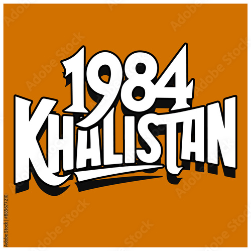 sikhs freedom movement banner. Never forget 1984 typography banner 