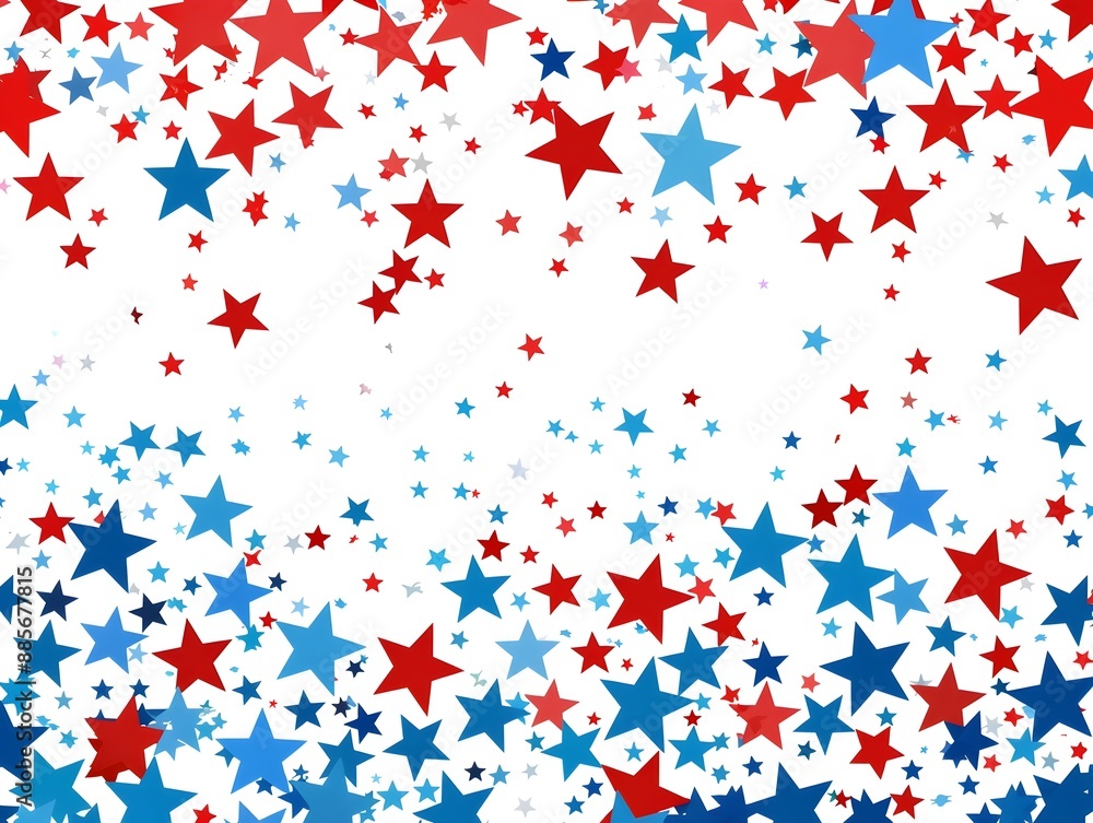 Vibrant Red White and Blue Gradient Star Sticker Design Suitable for Festive and Clothing Vibrant Red White and Blue Gradient Star Sticker Design Suitable for Festive and Clothing