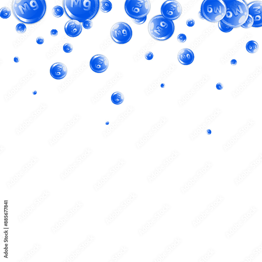 Magnesium round capsules scattered randomly. Magnesium round capsules scattered randomly.
