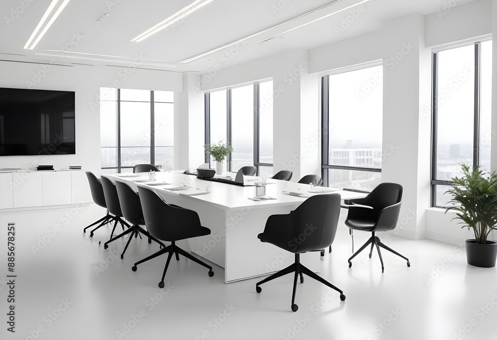 modern office conference room with chairs and table modern office conference room with chairs and table