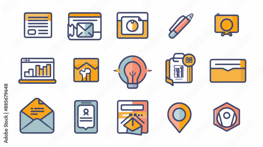 Set of icons with information. Collection of information icons. Information buttons. Information symbols in simple and line styles. Set of icons with information. Collection of information icons. Information buttons. Information symbols in simple and line styles.