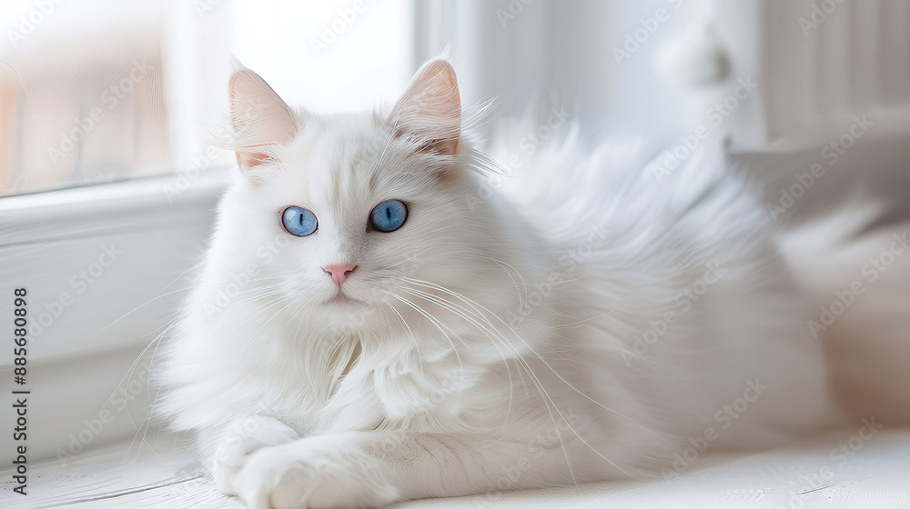 white cat on the bed white cat on the bed