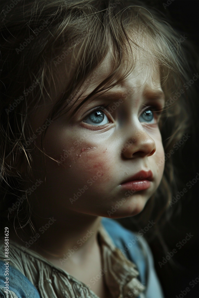 Heartfelt Image of a Sad Little Girl Captured in a Moment of Sorrow and Reflection Portraying Her Innocence and Emotional Depth, Creating a heart Touching Scene in a Beautifully Captured Photograph Heartfelt Image of a Sad Little Girl Captured in a Moment of Sorrow and Reflection Portraying Her Innocence and Emotional Depth, Creating a heart Touching Scene in a Beautifully Captured Photograph