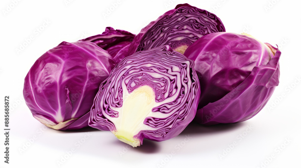 red cabbage isolated on white background red cabbage isolated on white background