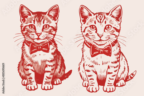 Vintage cat vector, vintage cat, cat vector, cat vector line art, cat, vintage vector