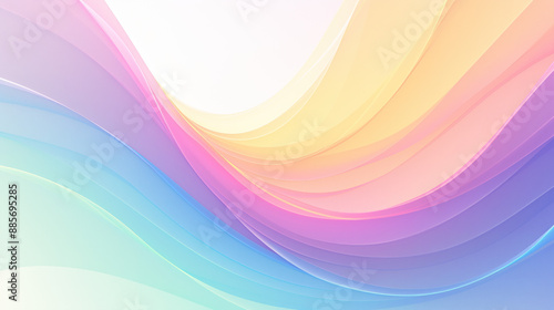 Light Colorful Wave Illustration Wallpaper