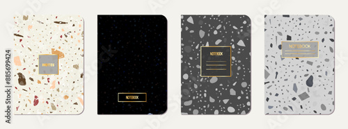 Brochure cover design. Terrazzo abstract