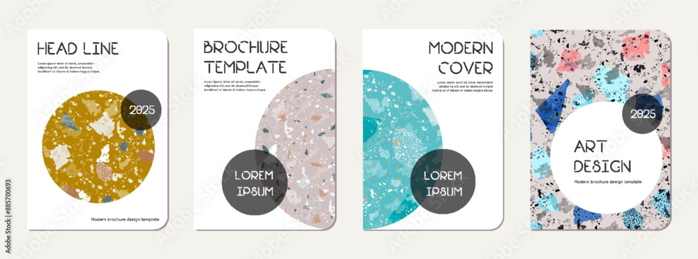 Note book cover design. Terrazzo abstract Note book cover design. Terrazzo abstract