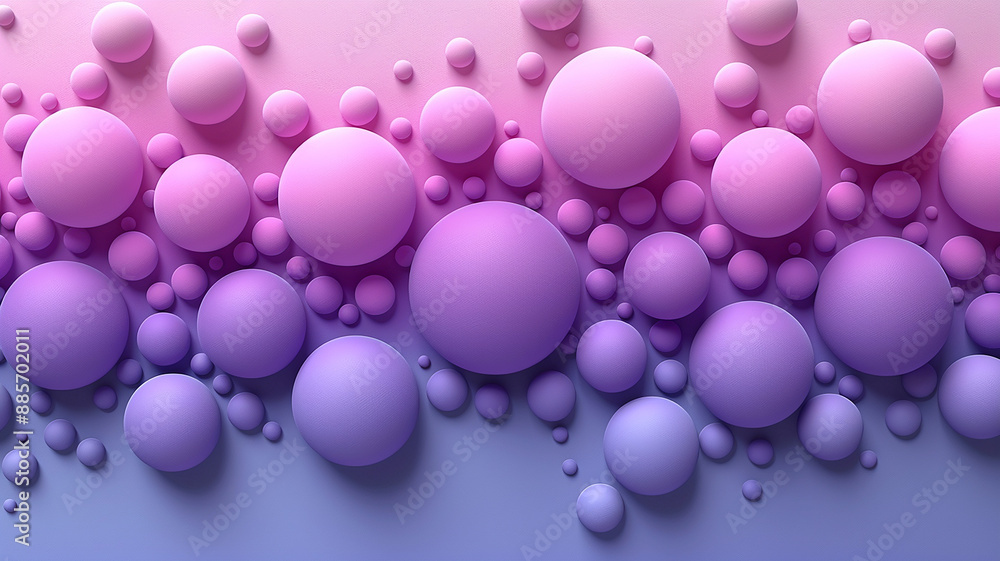 3D circle shapes wallpaper in various shades of lilac 3D circle shapes wallpaper in various shades of lilac