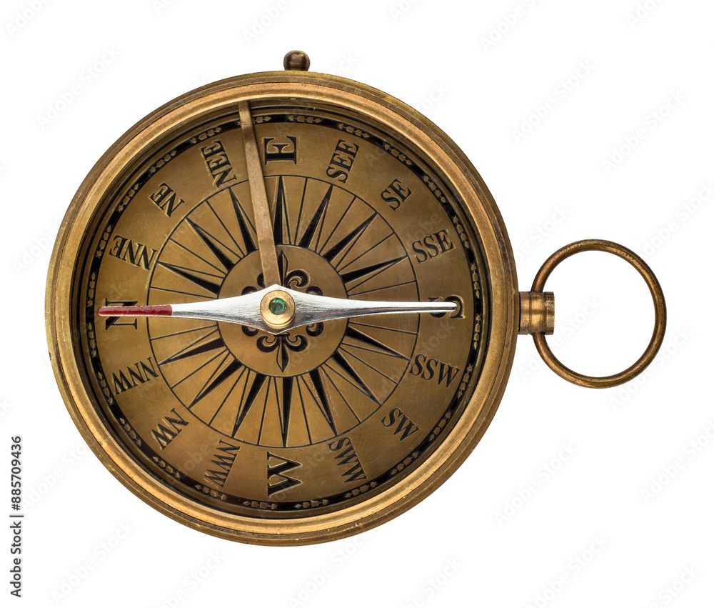 Old geographical compass isolated on a white background. Retro compass is a wonderful element for your design. Old geographical compass isolated on a white background. Retro compass is a wonderful element for your design.