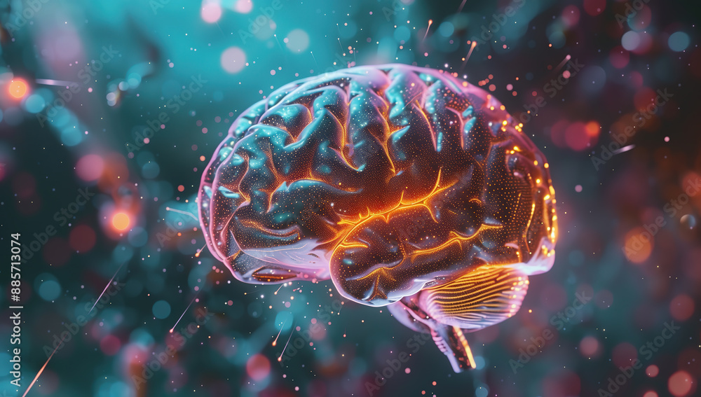 human brain, abstract illustration human brain, abstract illustration