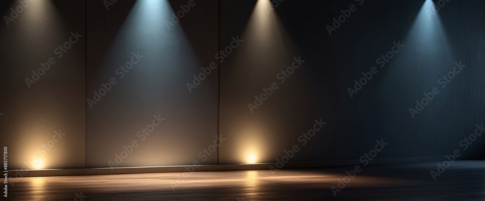 Obraz premium dynamic stage background featuring a mesmerizing play of lights and shadows