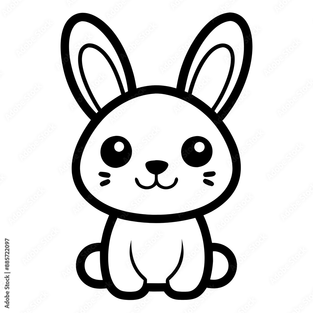 rabbit Icon, Black Outline, Design and Drafting Tools rabbit Icon, Black Outline, Design and Drafting Tools