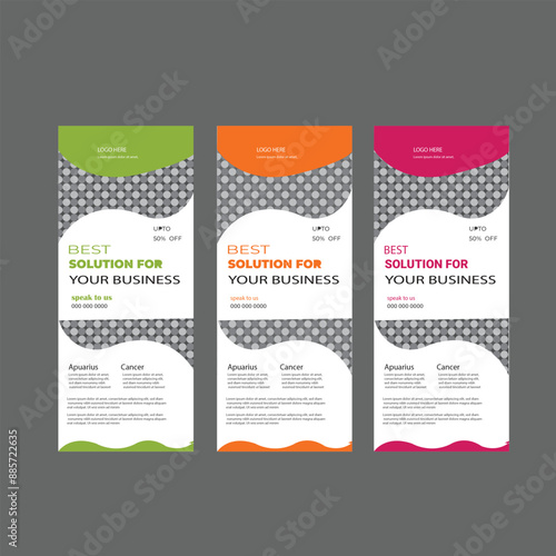 Set of Flyer design layout for business. Abstract with color...