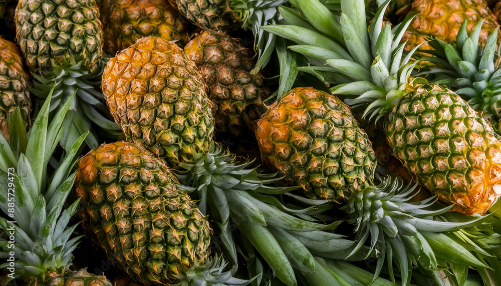 photo close up a pile Pineapple fruit fresh, organic. pattern texture background. photo close up a pile Pineapple fruit fresh, organic. pattern texture background.
