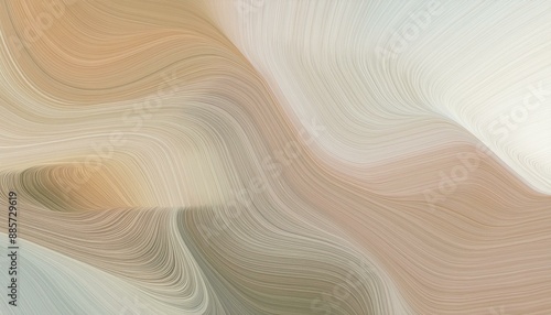 decorative designed horizontal banner with light gray, bisque and pastel brown colors. very dynamic curved lines with fluid flowing waves and curves