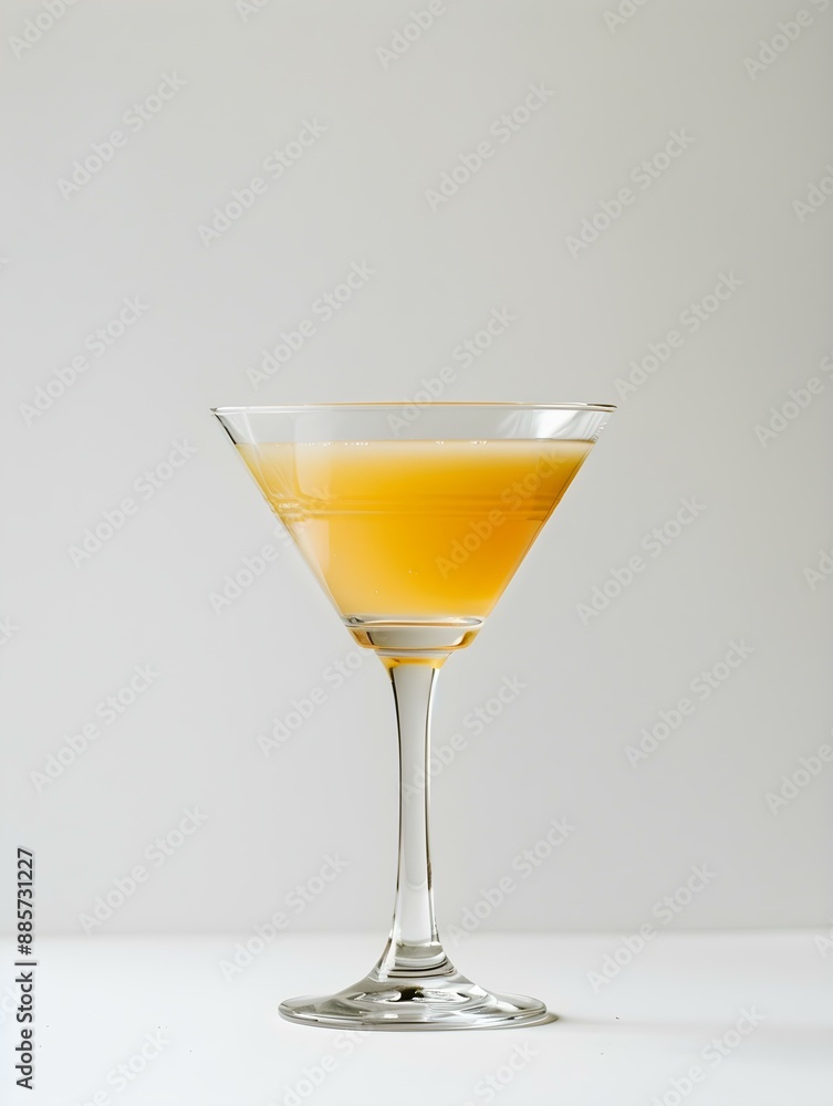 Gold Summer Drink on a light Background with Sunlight and Shadows Gold Summer Drink on a light Background with Sunlight and Shadows