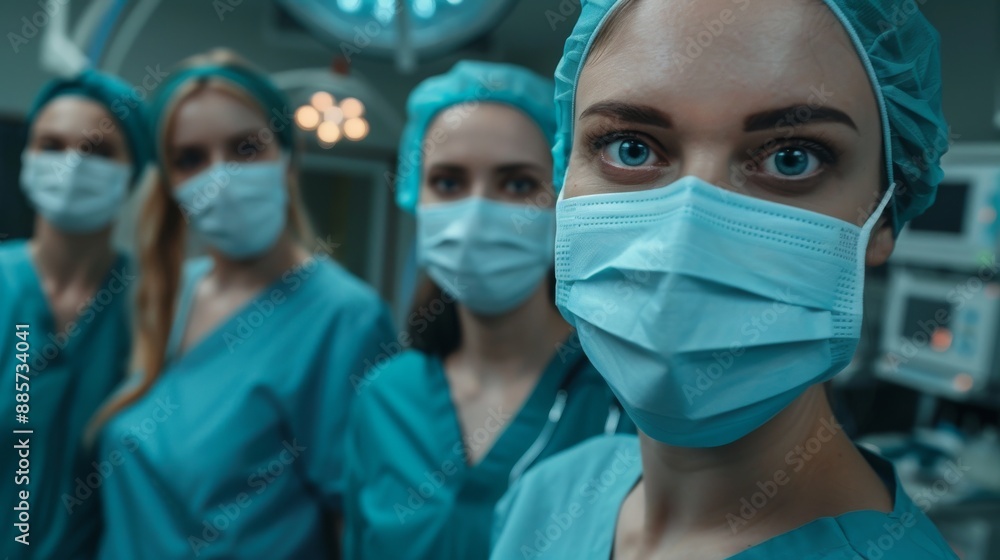 An operating room doctor and nurse in a hospital, An operating room doctor and nurse in a hospital,