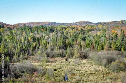 Autumn landscape with sky photo