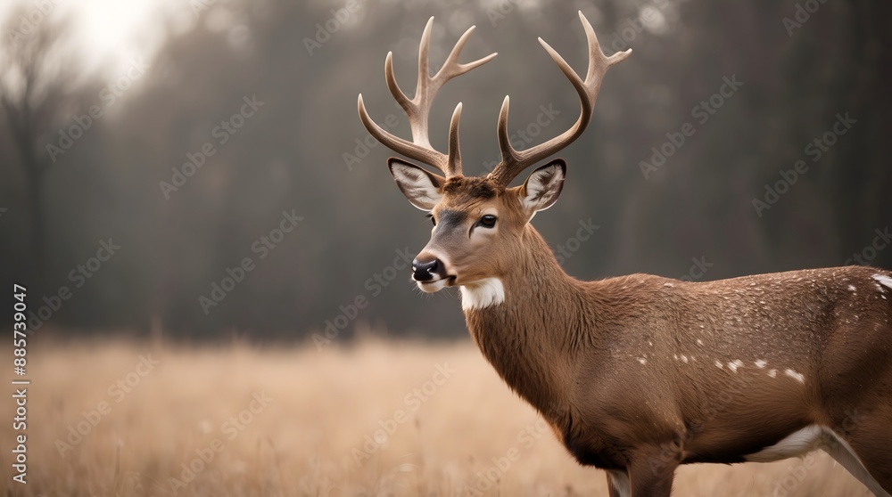 Concept photo of a close-up deer with space for text Concept photo of a close-up deer with space for text