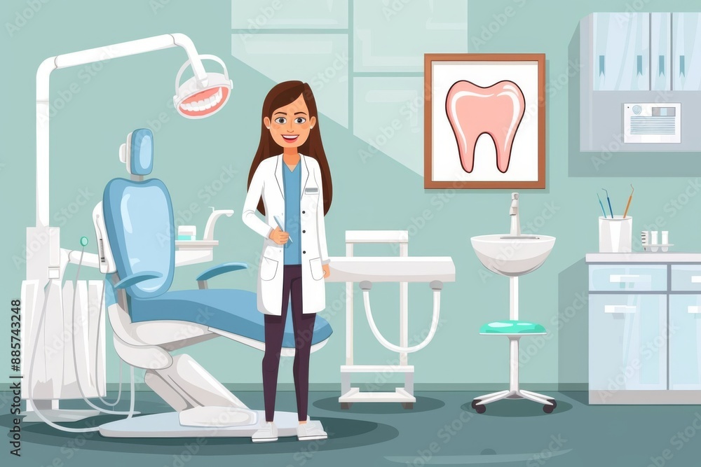Colorful illustrations of dentists and dental care tools, perfect for educational materials or social media posts. The cartoons feature smiling dentists, happy patients, and clean teeth. Colorful illustrations of dentists and dental care tools, perfect for educational materials or social media posts. The cartoons feature smiling dentists, happy patients, and clean teeth.