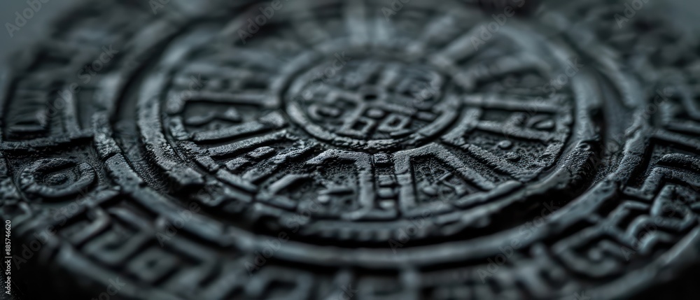 Obraz premium In a supernatural scene, Basel III guidelines are inscribed in ancient runes, their magical provisions strengthening banks against mystical financial storms