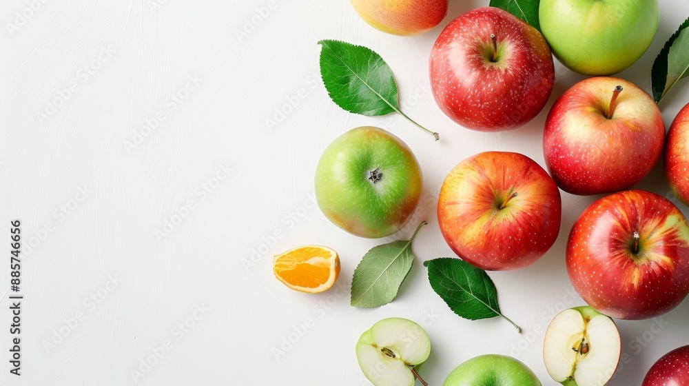 Fresh Apples on White Background Fresh Apples on White Background