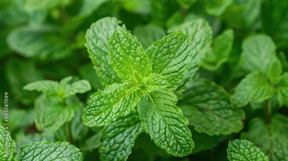 In a supernatural scene, mint leaves flutter in the breeze, releasing waves of cooling, magical refreshment that invigorate and enchant all who breathe in their scent In a supernatural scene, mint leaves flutter in the breeze, releasing waves of cooling, magical refreshment that invigorate and enchant all who breathe in their scent