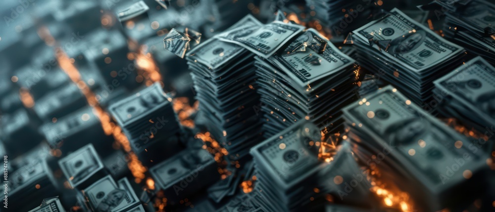Interest rate cuts and negative interest rates reshape the financial landscape in a supernatural scene, creating opportunities and warding off economic turmoil Interest rate cuts and negative interest rates reshape the financial landscape in a supernatural scene, creating opportunities and warding off economic turmoil
