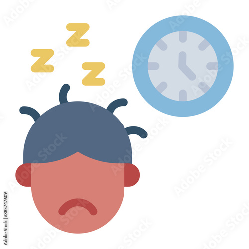 Insomnia icon representing sleep disorder and sleeplessness