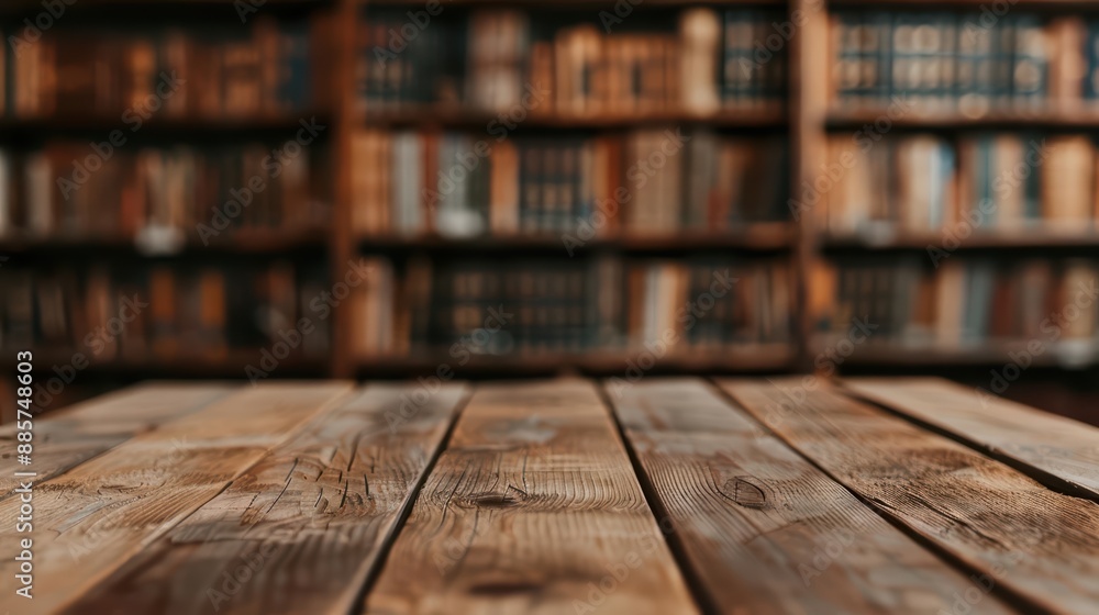 Selected focus empty wooden table with copy space, surrounded by a soft blur of a bustling cafe Selected focus empty wooden table with copy space, surrounded by a soft blur of a bustling cafe