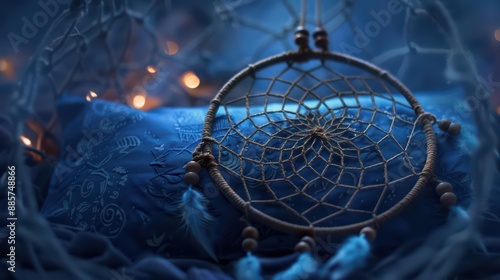 Sleep hygiene is perfected in a supernatural scene, where enchanted lullabies and dream catchers guarantee restful nights photo