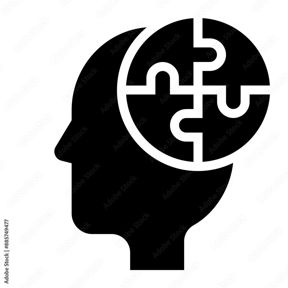 Autism icon representing mental health spectrum disorder Autism icon representing mental health spectrum disorder