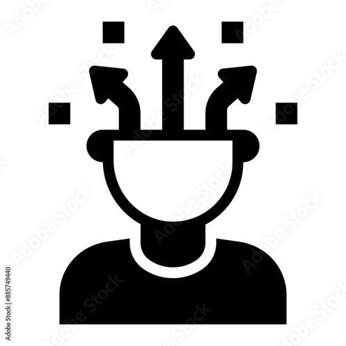 ADHD icon representing mental health disorder and hyperactivity
