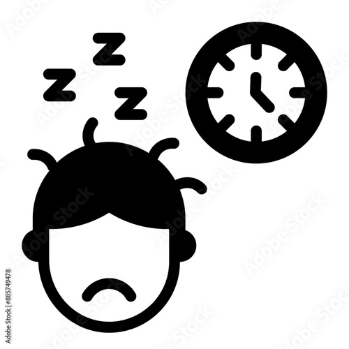 Insomnia icon representing sleep disorder and sleeplessness