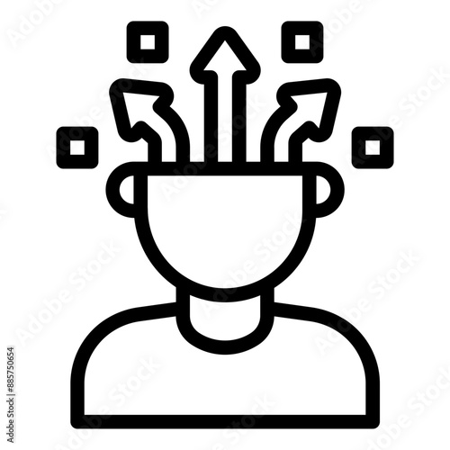 ADHD icon representing mental health disorder and hyperactivity