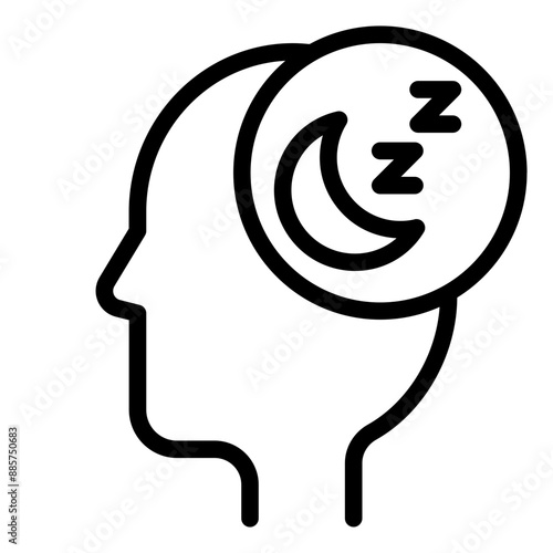 Narcolepsy icon representing sleep disorder and mental health