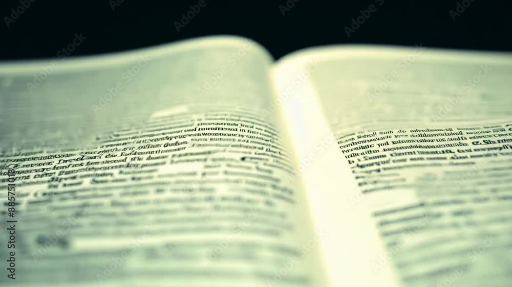 Close Up Slow Motion Book Pages Generative AI Close Up Slow Motion Book Pages Generative AI