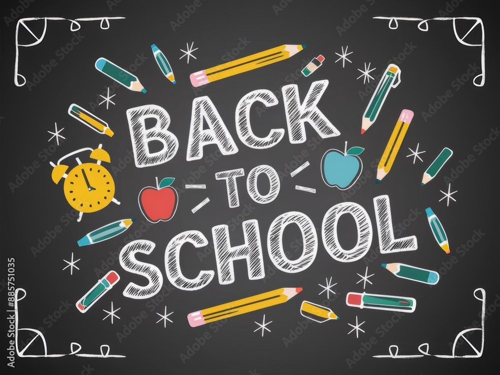 Back to school concept - school office supplies
Back to school concept - school office supplies