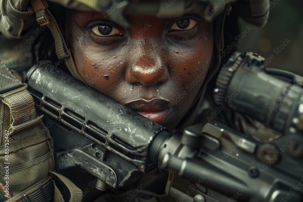 A close-up shot of a person holding a gun A close-up shot of a person holding a gun