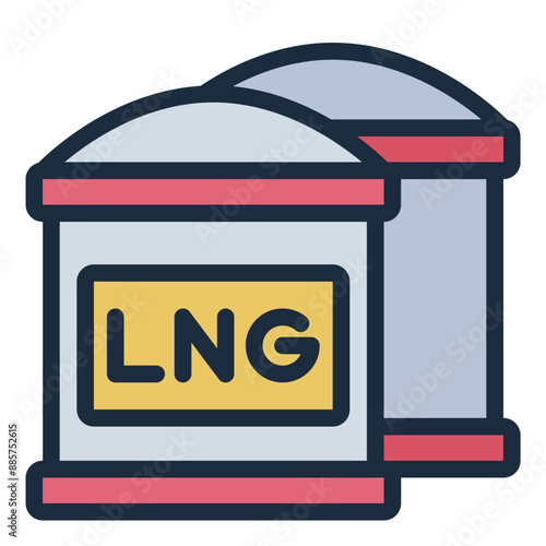 Icon of LNG representing liquefied natural gas