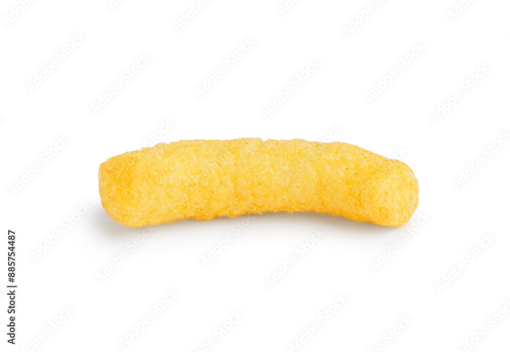 Tasty salty corn stick on white background Tasty salty corn stick on white background