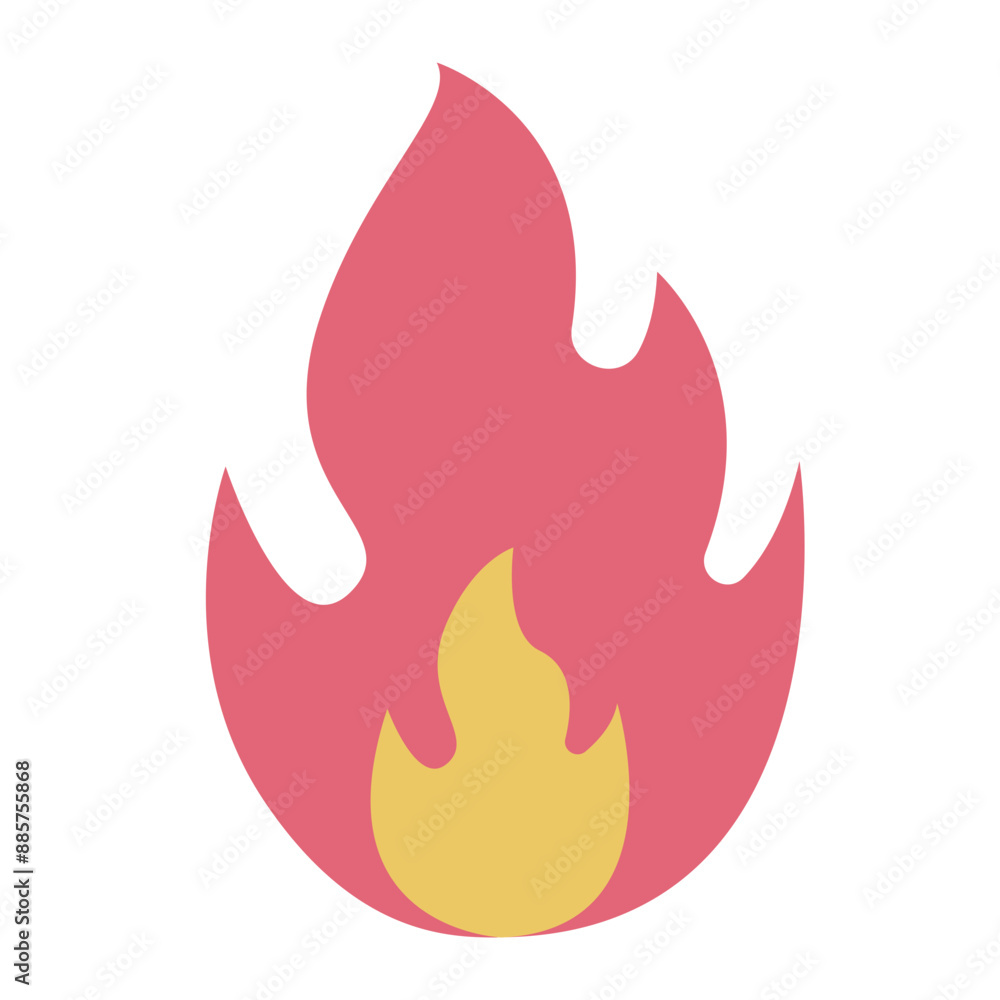 Icon of a fire flame representing natural gas energy Icon of a fire flame representing natural gas energy
