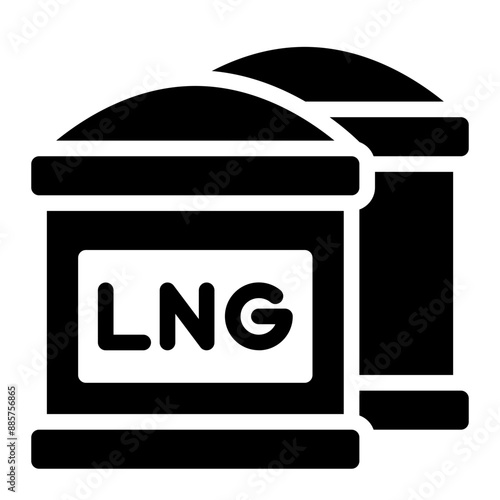 Icon of LNG representing liquefied natural gas